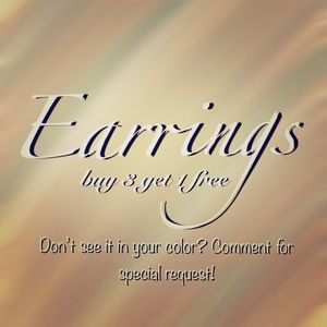OFFER 🛍🛒 Earrings Buy 3 Get 1 Free.